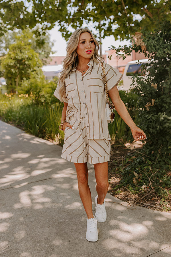 Resort Ready Stripe Button Up