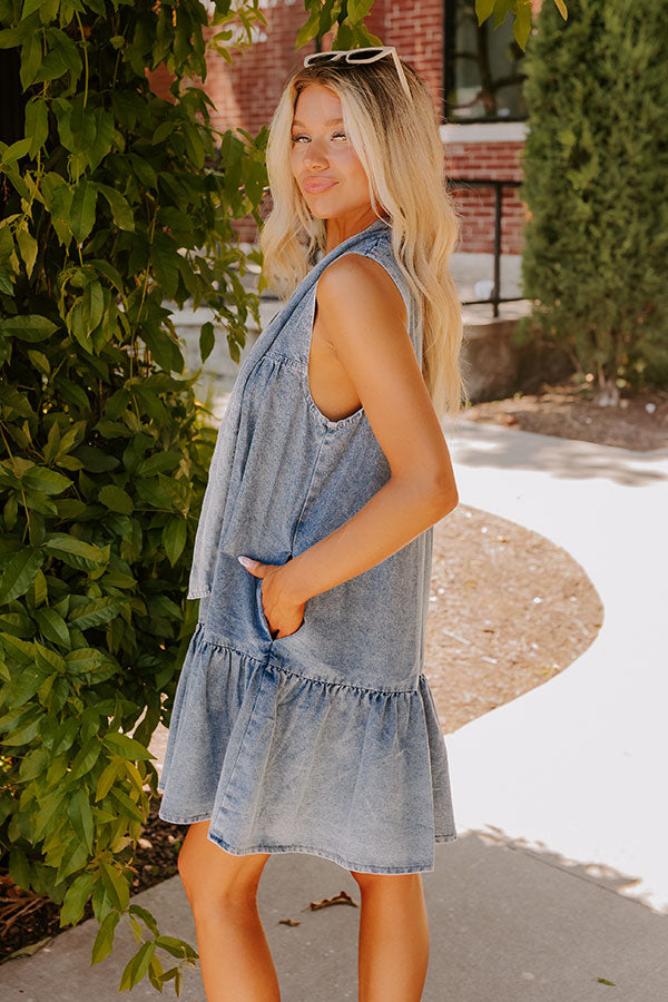 Downtown Market Denim Mini Dress