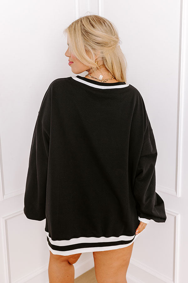 Touch Down Moment Oversized Sweatshirt Curves