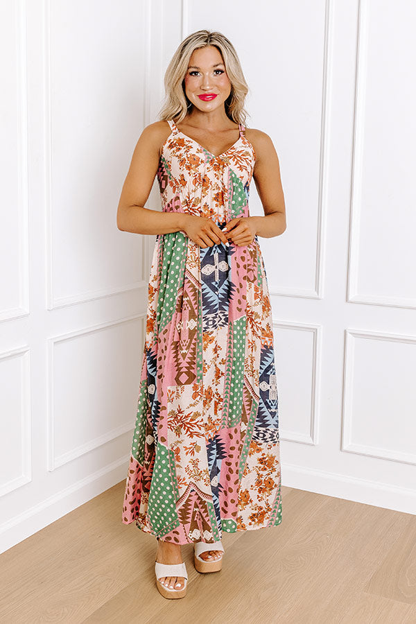 Cute As Can Be Color Block Maxi Dress