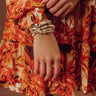 Daily Entertainment Stretch Bracelet Set in Champagne Image - 1
