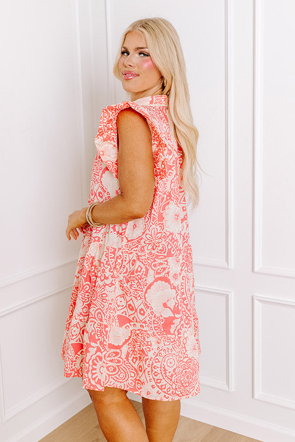 Hello Lovely Floral Dress In Blooming Dahlia Curves