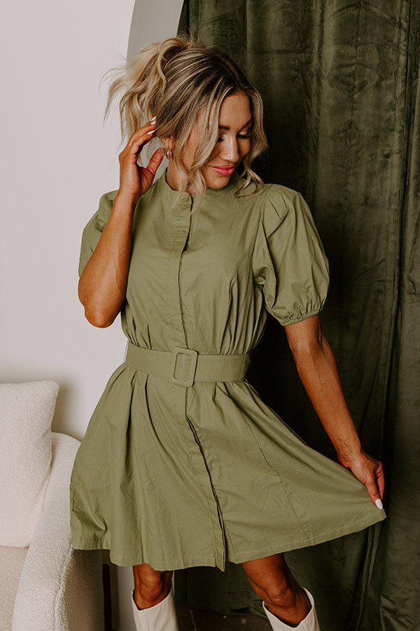 Mojito Muse Button Down Mini Dress