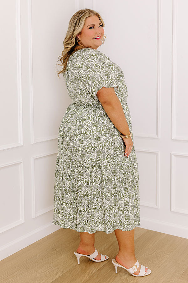 Countryside Dream Linen-Blend Midi Curves