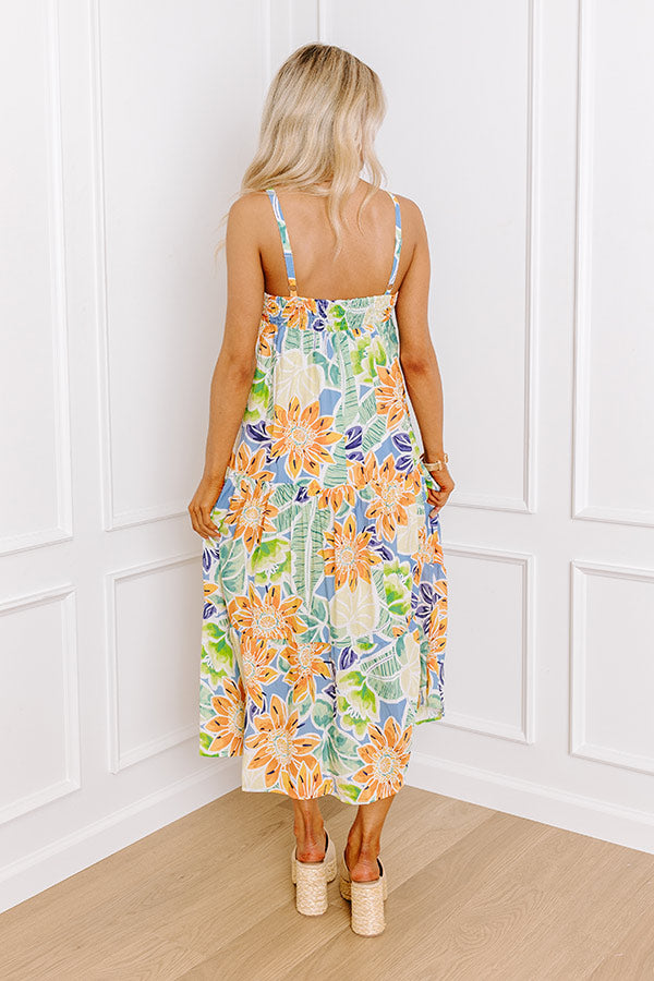 Talk Of The Tropics Midi in Airy Blue