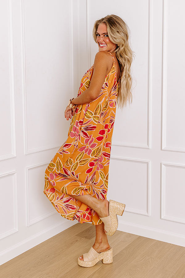 Vacay State Of Mind Jumpsuit in Orange