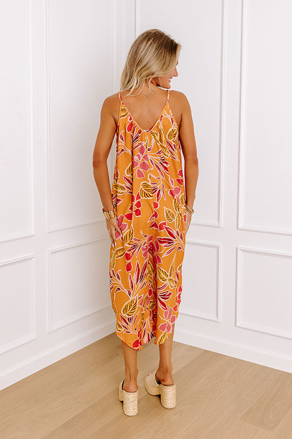 Vacay State Of Mind Jumpsuit in Orange