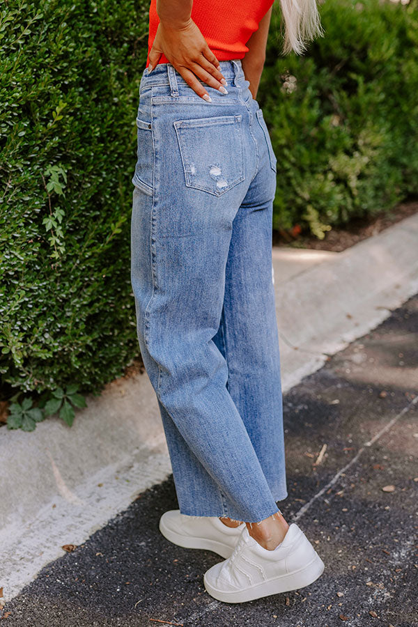 The Penny High Waist Wide Leg Jean in Medium Wash