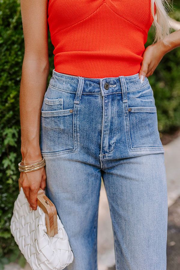 The Penny High Waist Wide Leg Jean in Medium Wash