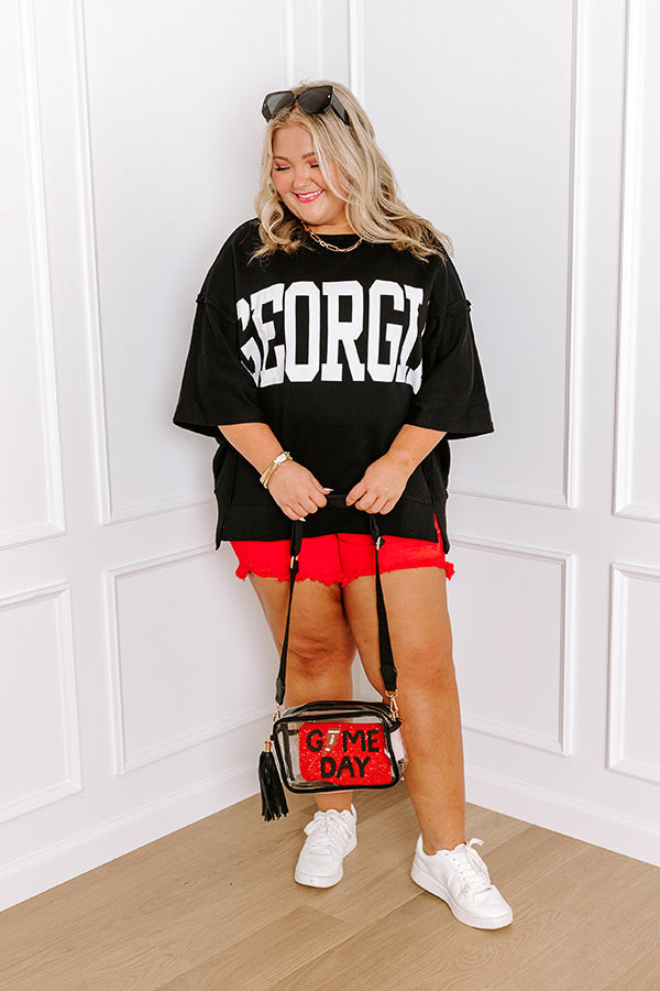 Georgia Oversized Short Sleeve Sweatshirt