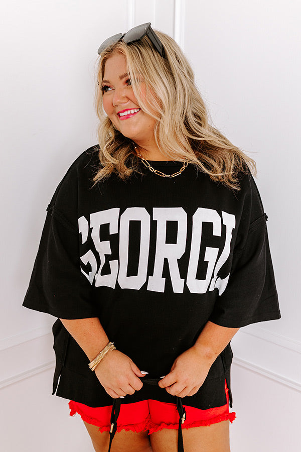 Georgia Oversized Short Sleeve Sweatshirt