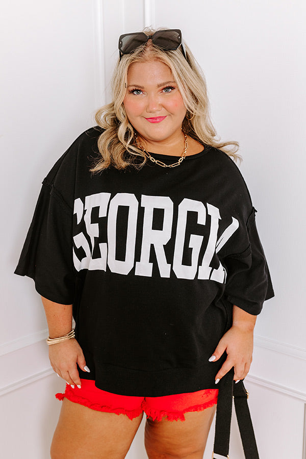 Georgia Oversized Short Sleeve Sweatshirt