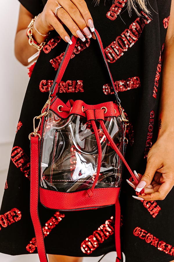 Pep Rally Ready Bucket Bag in Red