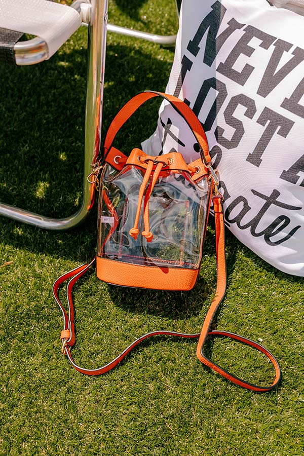 Pep Rally Ready Bucket Bag in Orange