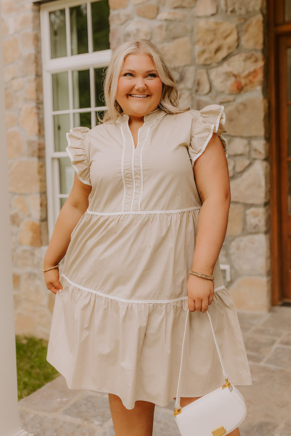 mini taupe dress Barely Taupe Mini Dress