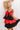  red Spirit Squad Tiered Mini Dress in Red/Black 