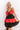 Spirit Squad Tiered Mini Dress in Red/Black