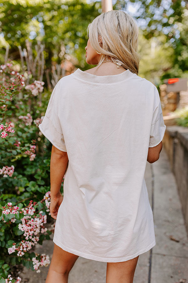 Casual Meetup Oversized Tee in Birch