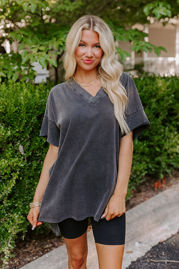 Casual Meetup Oversized Tee in Vintage Black