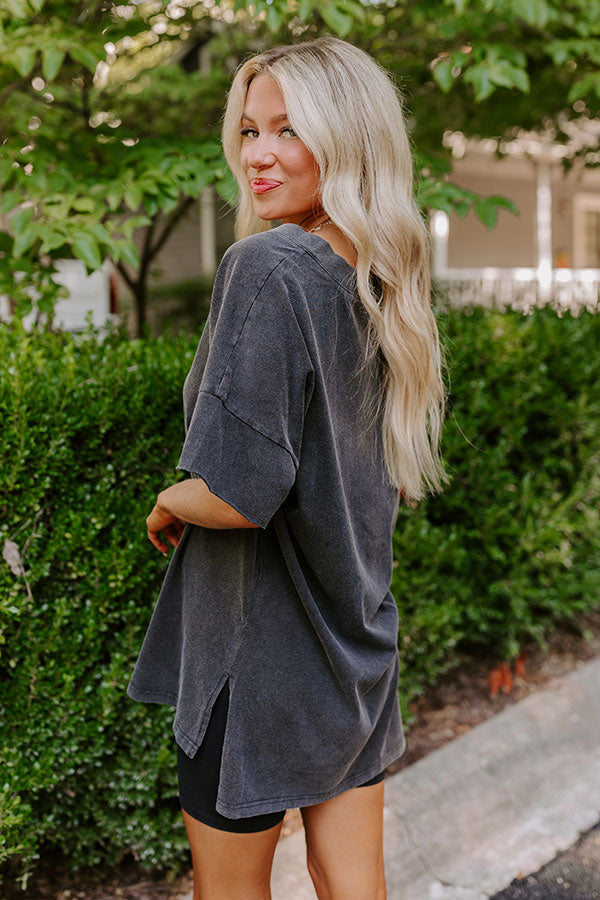 Casual Meetup Oversized Tee in Vintage Black