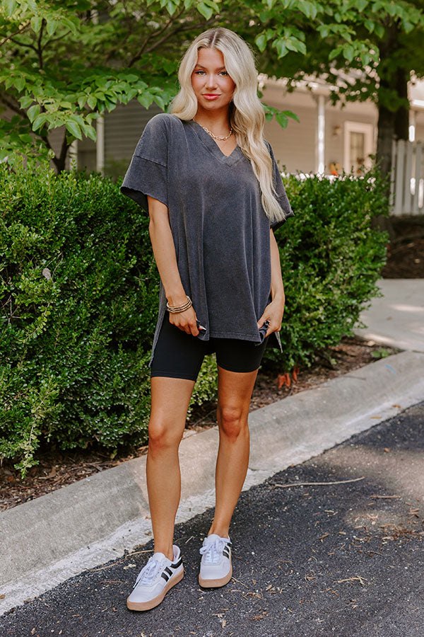 Casual Meetup Oversized Tee in Vintage Black