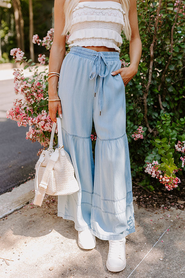 The Elizabeth High Waist Chambray Pants