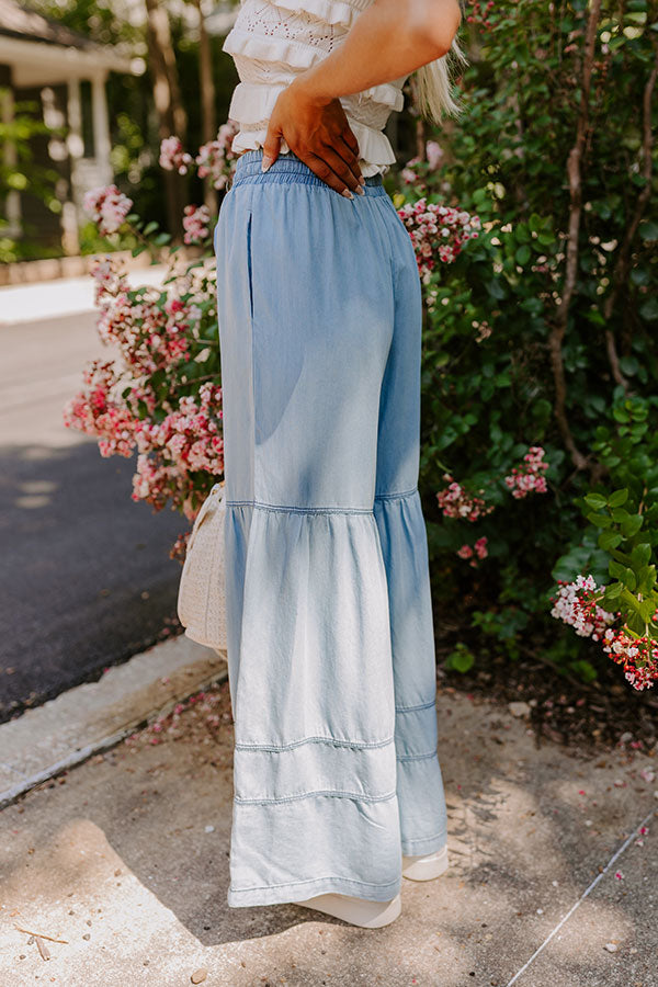 The Elizabeth High Waist Chambray Pants