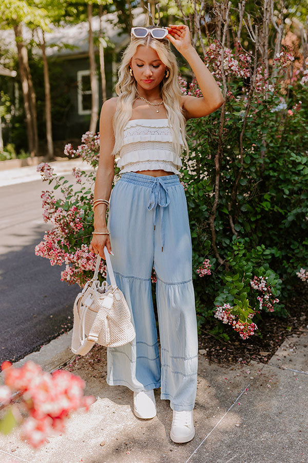 The Elizabeth High Waist Chambray Pants