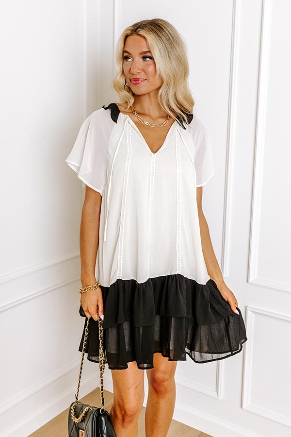 Uptown Girl Chiffon Mini Dress