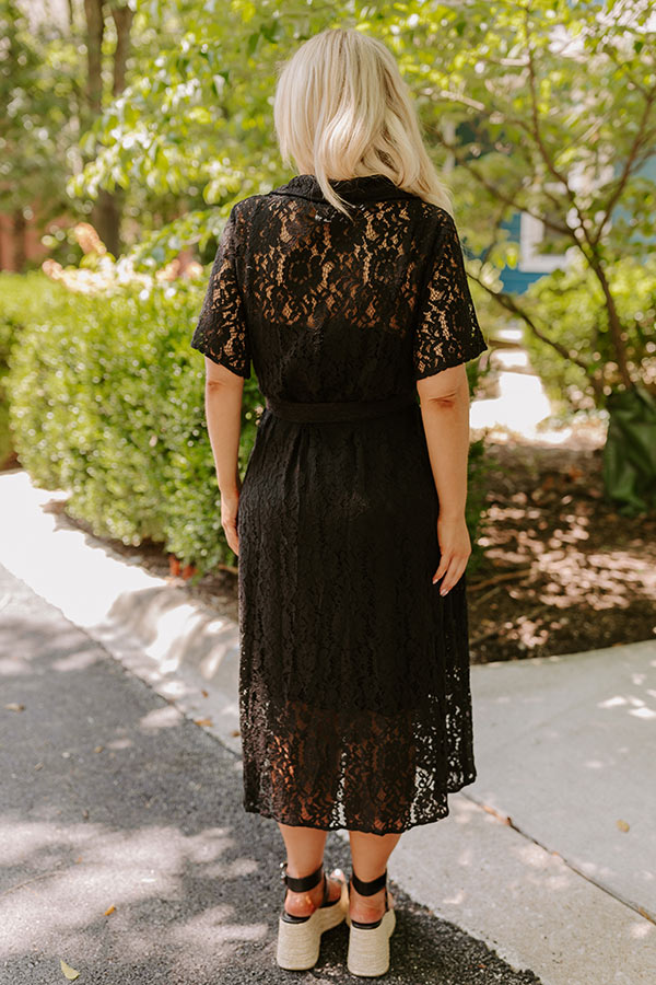 For The Love Of Lace Button Down Midi Curves