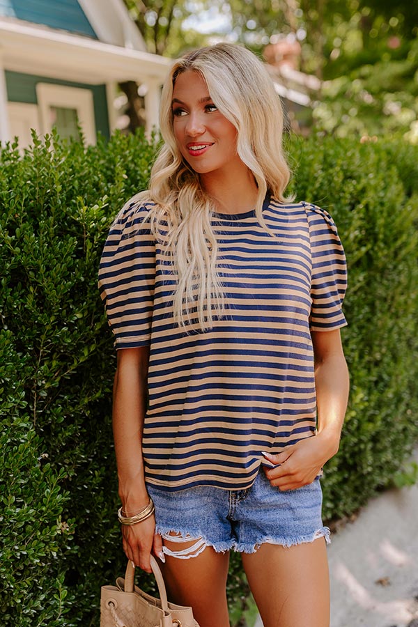 Flying To France Stripe Top