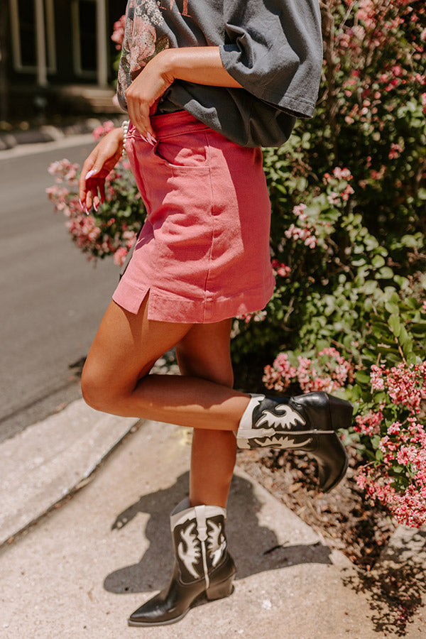 The Willow High Waist Skort in Rose