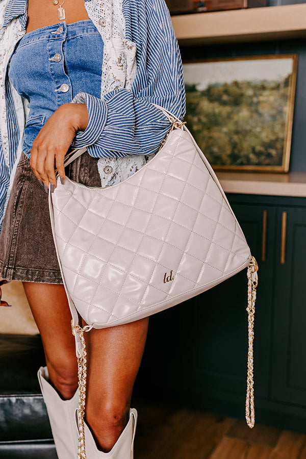 Central Avenue Faux Leather Tote In Ivory