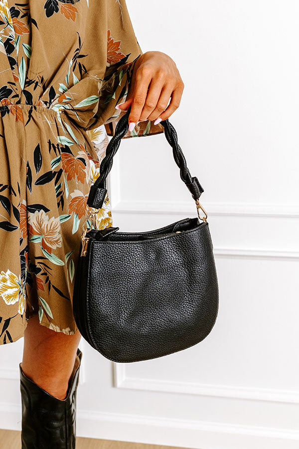 Allure Avenue Faux Leather Purse In Black