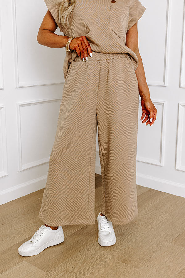 Cue The Cozy High Waist Pants in Warm Taupe