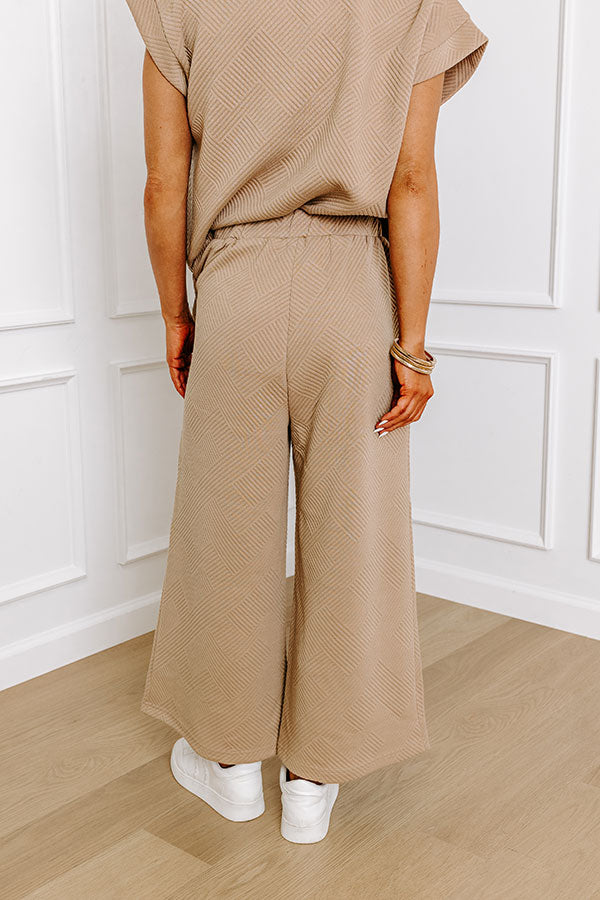 Cue The Cozy High Waist Pants in Warm Taupe
