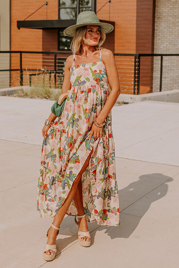 Hibiscus Haven Floral Maxi Dress