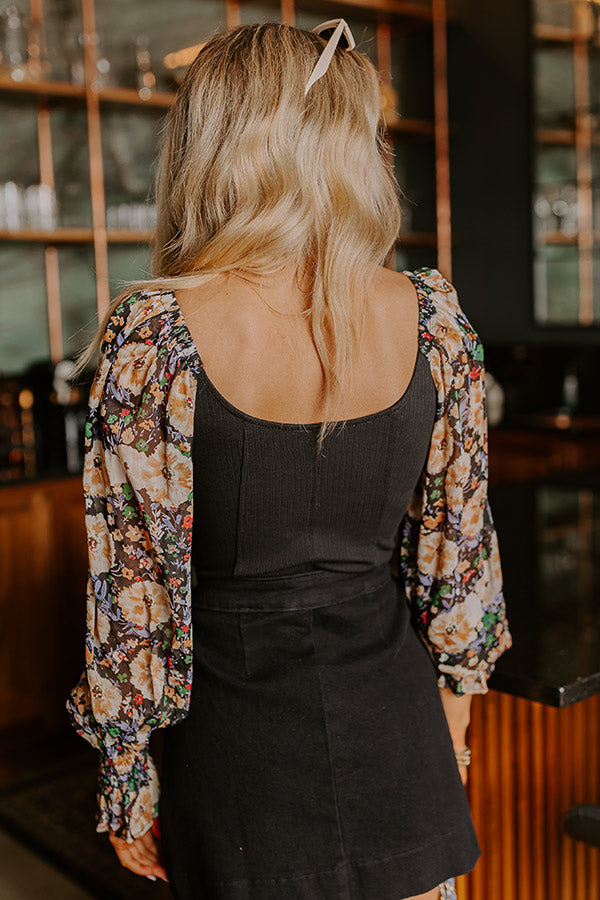 Downtown Happy Hour Floral Bodysuit