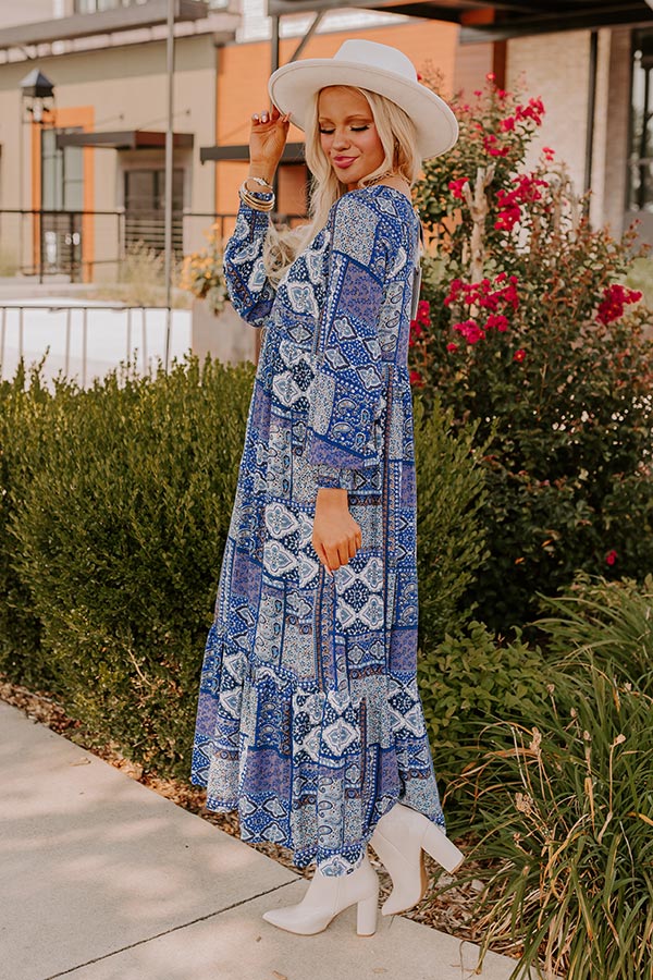 Orchard Oasis Paisley Maxi Dress in Blue S / Blue Orchard Oasis Paisley Maxi Dress in Blue S / Blue
