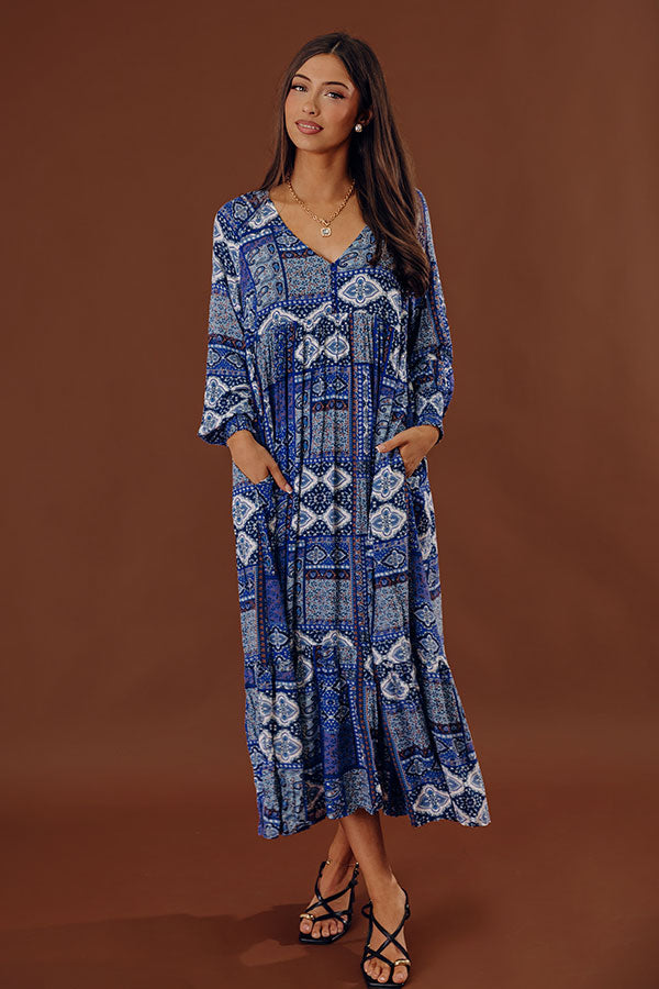 Orchard Oasis Paisley Maxi Dress in Blue Image - 2