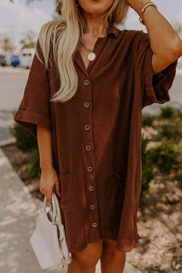 linen blend mini shirt dress Mona Linen-Blend Mini Shirtdress