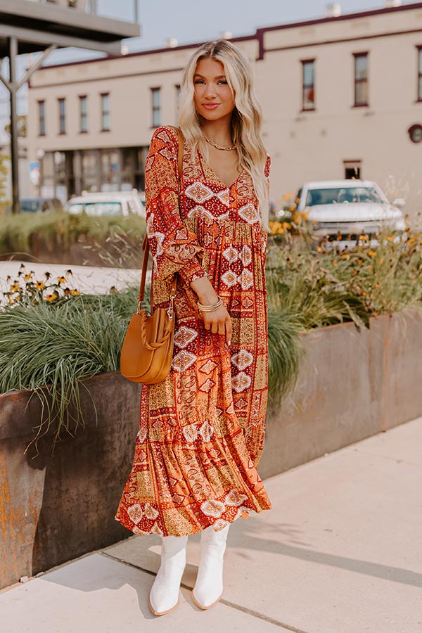 oasis orange floral dress Around The Oasis Maxi Dress Orange