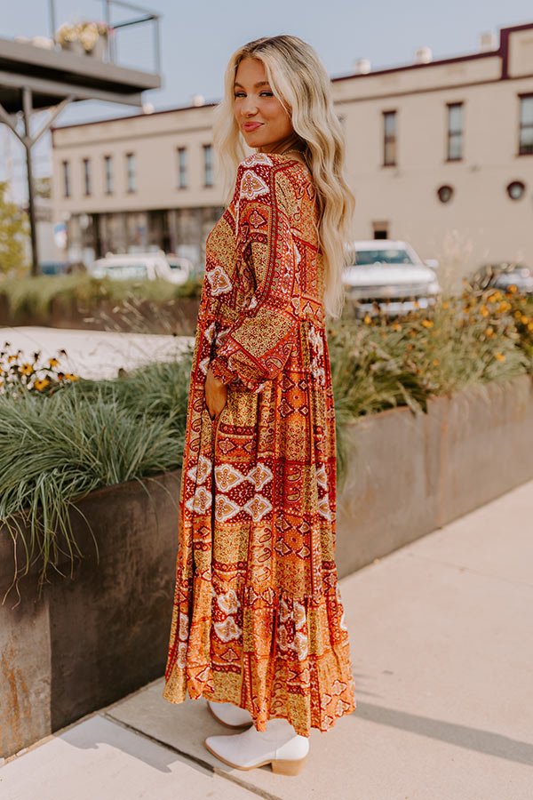 wine boho dress Stacy Boho Dress Wine Red / 6Y