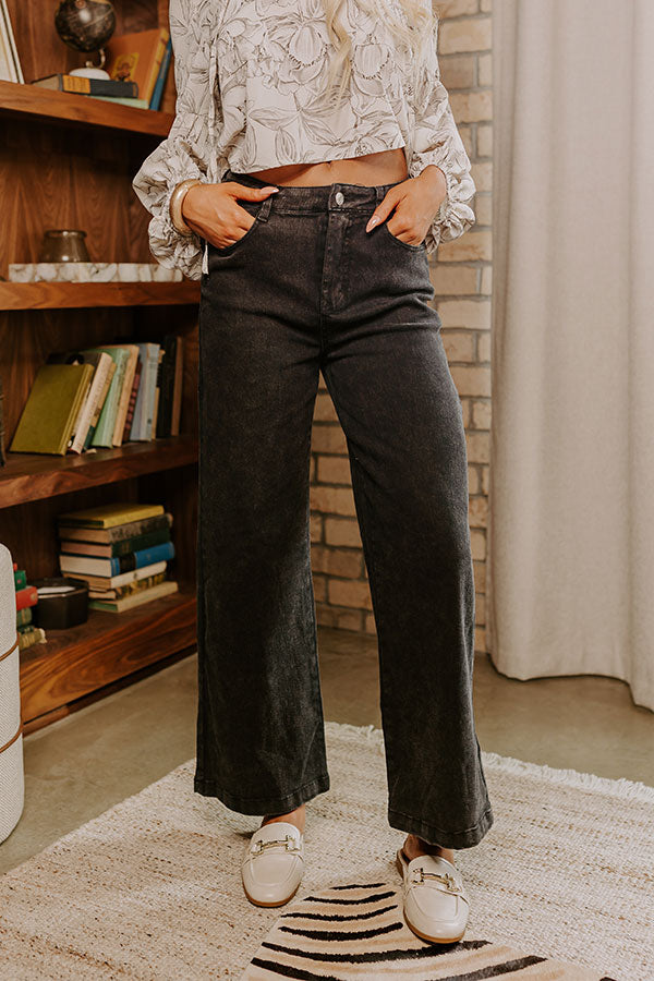 The Dex High Waist Straight Leg Jean In Black