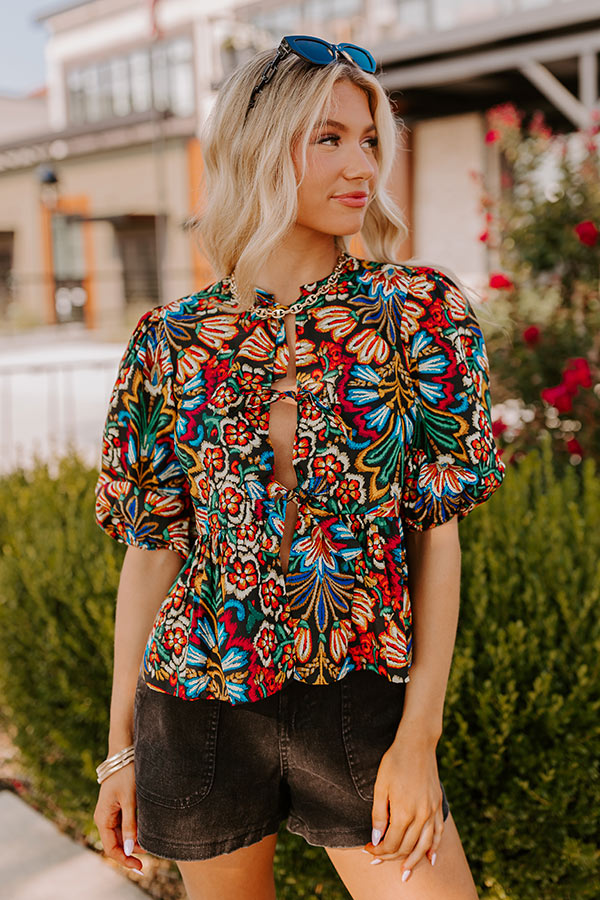 Tropical Dream Front Tie Top