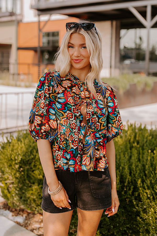 Tropical Dream Front Tie Top