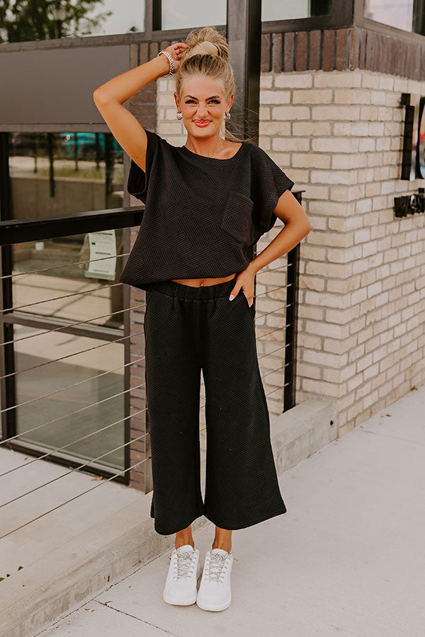 Cue The Cozy High Waist Pants in Black