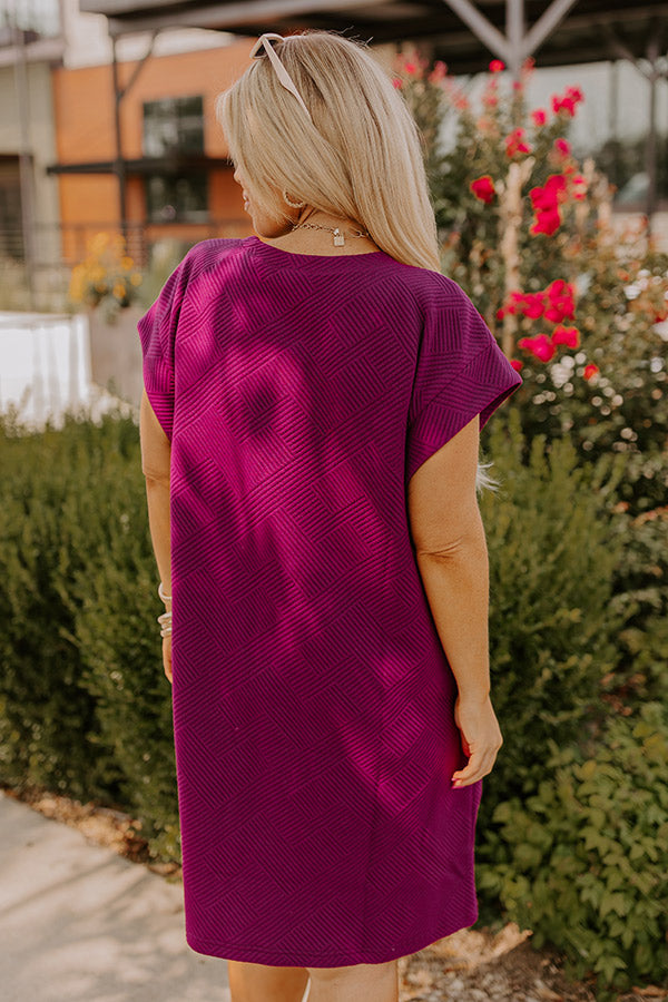 Sunny Days Shift Dress in Royal Plum Curves