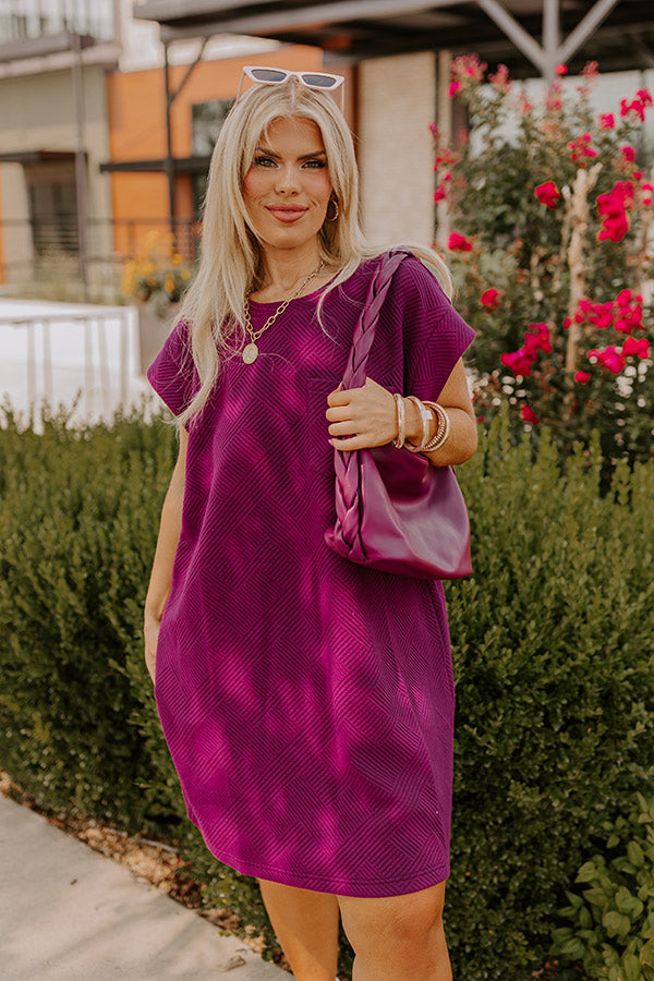 Sunny Days Shift Dress in Royal Plum Curves