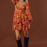 Fall Foliage Smocked Mini Dress Image - 1